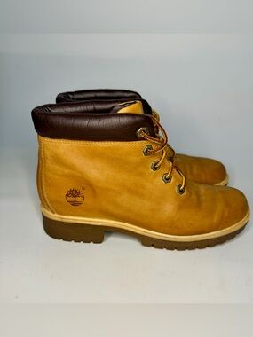 Timberland Waterproof Work Boots Short Ankle US 6.5 M Women Chestnut Tan 9133033